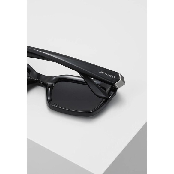 JIMMY CHOO MAIKA/S 807/IR Sunglasses Black Silver Frame Dark Gray Lens main image 4